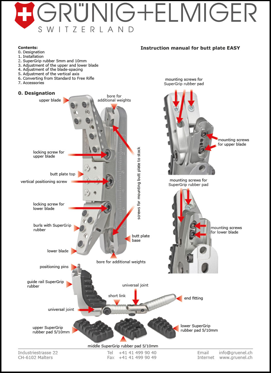 Manual buttplate EASY