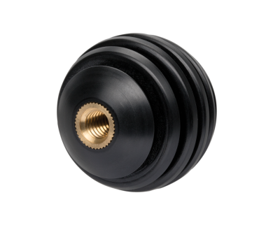 G+E SuperGrip bolt knob, black, Ø 30mm