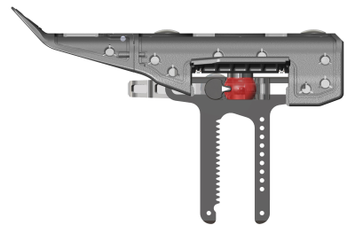 G+E Schaftbacke Smallbore Zahnstange +40mm, RH