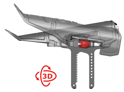 G+E Schaftbacke Smallbore Zahnstange +20mm, RH