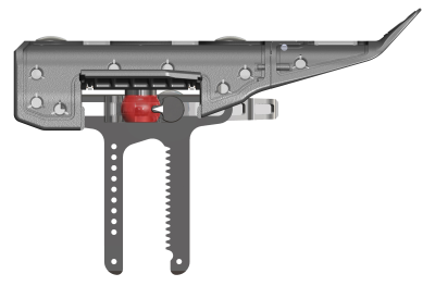 G+E Schaftbacke Smallbore kurze Zahnstange, LH