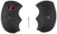 Oversized Black Rubber Grips, Black Widow Logo