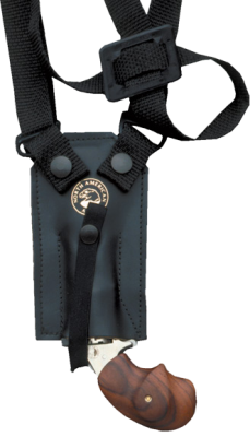 Shoulder Holster "Vertical Carry", Black Leather