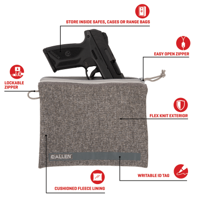 Allen Pistol Fleece Pouches, 23x28cm