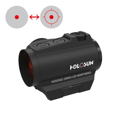 Holosun Reddot HS503G-U-BLK, 2 / 65 MOA, 1x20mm