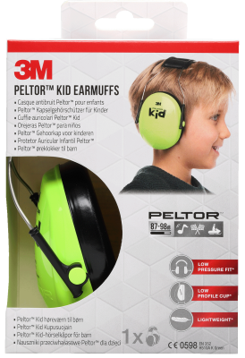 3M Peltor Gehörschutz Kid Neongrün, 27 dB