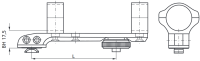 35.00088-0050 - ERA Brückenschwenkmontage für Ringe L=73mm