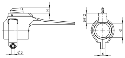 ERA NSB Ringkornsattel für Riemenbügel, Ø17.5mm