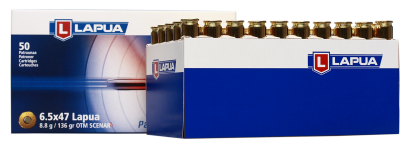 Lapua Cartridge 6.5x47Lapua, Scenar-L OTM 136gr