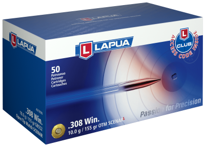 Lapua Cartouches .308Win, Scenar-L OTM 155gr GB552