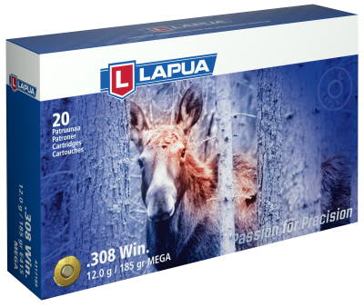 Lapua Cartouches .308Win, Mega SP 185gr E415