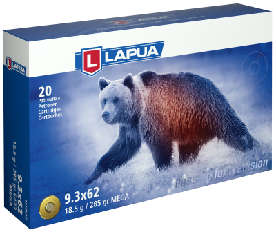 Lapua Kugelpatrone 9.3x62, Mega SP 285gr E433