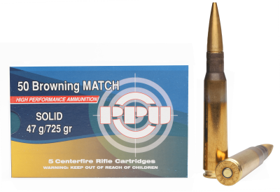 Cartouche Prvi Partizan .50BMG, SOLID 725gr