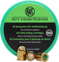 37.5816 - RWS Schlachtpatronen 9mm, Grün für Kleinvieh