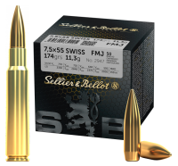 Sellier&Bellot Kugelpatrone 7.5x55swiss, FMJ 174gr