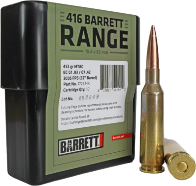 Barrett Cartouches .416Barrett, 452gr MTAC (10pcs)