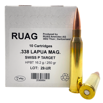 Swiss P Kugelpatrone .338LapMag Target 250gr