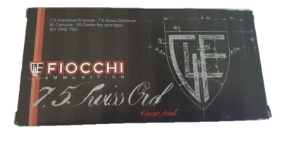 Fiocchi FFW cartridge 7.5 Swiss Ordonannz M82