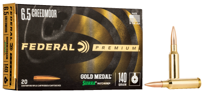 Federal cartridge 6.5Creedmore, 140gr, Gold