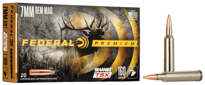 Federal cartridge 7mmRemMag, 160gr, Barnes TSX 