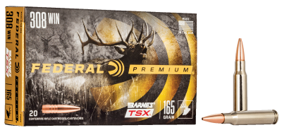 Federal cartridge .308Win., 165gr, Barnes TSX 