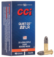 38.4510.19 - CCI 960 Cartouche .22lr, Quiet-22 RN 40grs