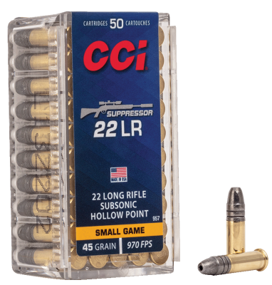 CCI 957 KK-Patrone .22lr, Supressor JHP 45grs 