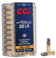 38.4510.35 - CCI 957 KK-Patrone .22lr, Supressor JHP 45grs 