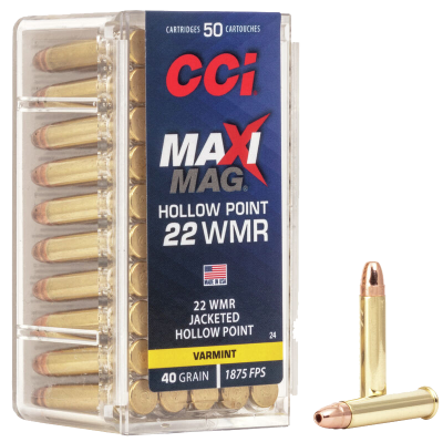 CCI 24 Cartouche .22WMR, JHP MaxiMag 40grs