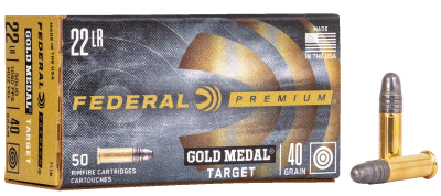 Federal Cartouches .22lr., 40gr Gold Medal 40gr