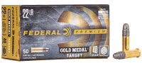 38.0000.02 - Federal Cartouches .22lr., 40gr Gold Medal 40gr