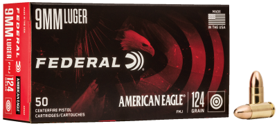 Federal  9mm Luger, 124gr, FMJ