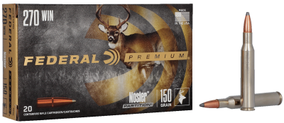 Federal cartouches .270Win., 150gr Nosler 