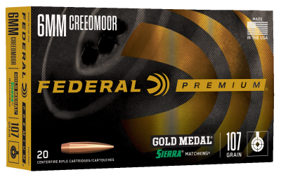 Federal Cartouches GM 6mm Creedmoor, BTHP 107gr