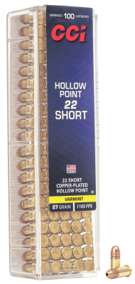 CCI Rimfire .22short, SHORT CP-HP 27gr