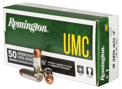 UMC FFW-Patrone .38SuperAuto +P, FMJ 130gr