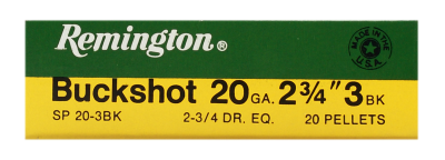 Express Buckshot 20GA 2.75IN #BK3 20PEL (5 rds)