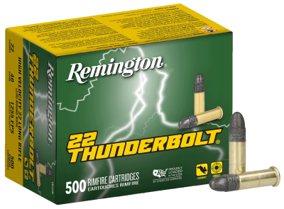 Remington cartouche .22lr, RN 40gr Thunderbolt