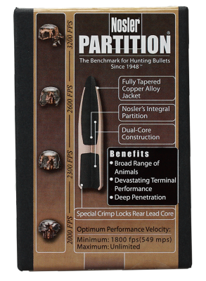 Nosler Projectile .30, Partition Sp 180gr (50Pcs.)