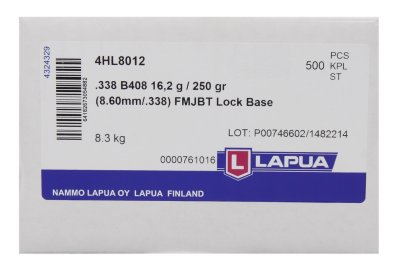 Lapua Geschosse .338, Lock Base FMJBT 250gr B408