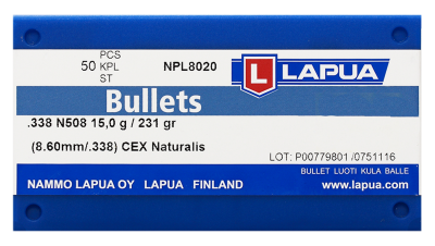 Lapua projectile .338, Naturalis Solid 231gr N508