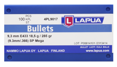 Lapua Geschosse 9.3mm, Mega SP 285gr E433