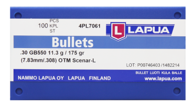 Lapua projectile 7.62mm, Scenar-L OTM 175gr GB550