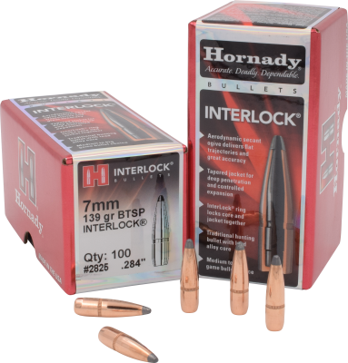 Hornady Geschosse 7mm, Interlock BT 139grs