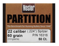 40.7163.16 - Nosler Projectile .22, Partition Sp 60gr (50Pcs.)