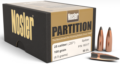 Nosler Geschosse .25, Partition Sp 100gr (50Pcs.)