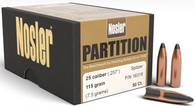 Nosler Projectile .25, Partition Sp 115gr (50Pcs.)