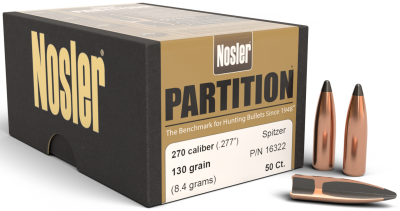 Nosler Projectile .270, Partition Sp 130gr(50Pcs.)