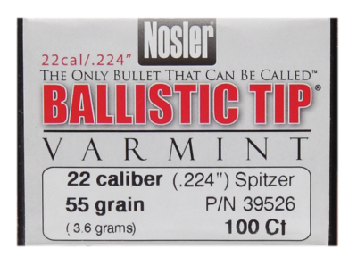 Nosler Projectile .22, BallisticTip 55gr (100Pcs.)