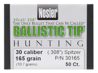 Nosler Projectile .30, BallisticTip 165gr (50Pcs.)